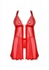 Obsessive Elianes babydoll i stringi czerwone M/L